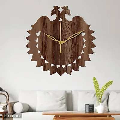 FRAVY 10 Inch MDF Wood Wall Clock for Home and Office (25Cm x 25Cm, Small Size, 036-Wenge)-thumb4