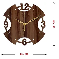 Freny Exim 10"" Inch Wooden Wall Clock (Wenge, Small Size, 25cm x 25cm)-003-thumb3