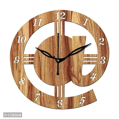 Freny Exim 10"" Inch Wooden Wall Clock (Beige, Small Size, 25cm x 25cm)-013