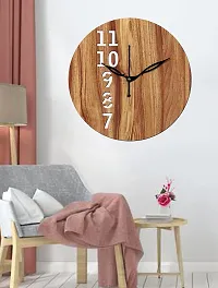 Freny Exim 10"" Inch Wooden Wall Clock (Beige, Small Size, 25cm x 25cm)-025-thumb4