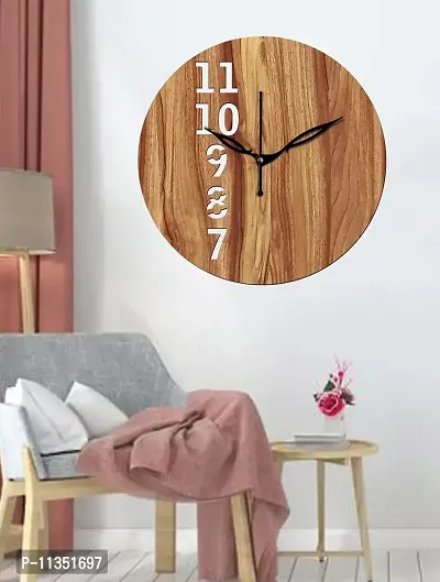 Freny Exim 10"" Inch Wooden Wall Clock (Beige, Small Size, 25cm x 25cm)-025-thumb5