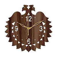 FRAVY 10 Inch MDF Wood Wall Clock for Home and Office (25Cm x 25Cm, Small Size, 047-Wenge)-thumb3