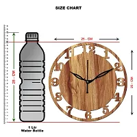 Freny Exim 10"" Inch Wooden Wall Clock (Beige, Small Size, 25cm x 25cm)-028-thumb2