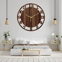 Freny Exim 10"" Inch Wooden Wall Clock (Wenge, Small Size, 25cm x 25cm)-028-thumb1