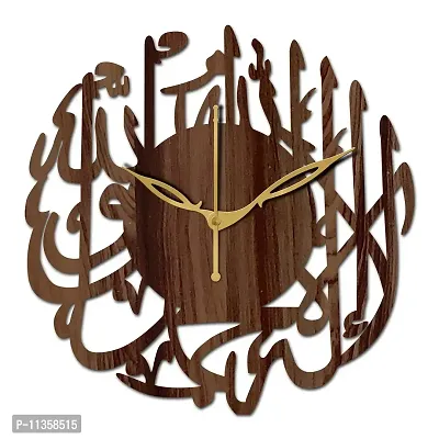 Freny Exim 10"" Inch Wooden Wall Clock (Wenge, Small Size, 25cm x 25cm)-005-thumb0