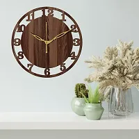 Freny Exim 10"" Inch Wooden Wall Clock (Wenge, Small Size, 25cm x 25cm)-028-thumb4