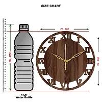 FRAVY 10 Inch MDF Wood Wall Clock for Home and Office (25Cm x 25Cm, Small Size, 006-Wenge)-thumb4