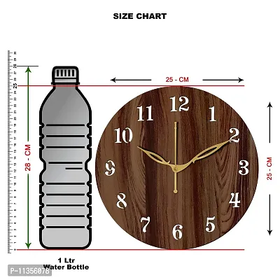 Freny Exim 10 Inches Antique Wooden Wall Clock (Wenge, Small Size, 25cm x 25cm)-001-thumb4