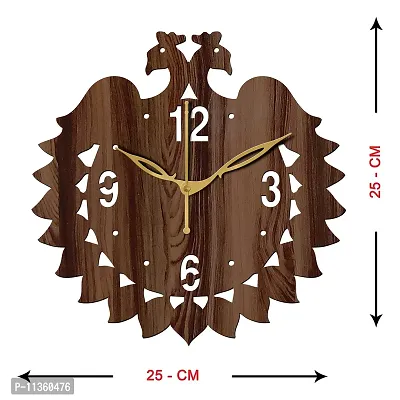 FRAVY 10 Inch MDF Wood Wall Clock for Home and Office (25Cm x 25Cm, Small Size, 047-Wenge)-thumb5
