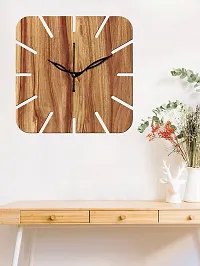 Freny Exim 10"" Inch Wooden Wall Clock (Beige, Small Size, 25cm x 25cm)-019-thumb4