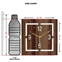 FRAVY 10 Inch MDF Wood Wall Clock for Home and Office (25Cm x 25Cm, Small Size, 037-Wenge)-thumb4