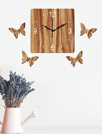 Freny Exim 10"" Inch Wooden Wall Clock (Beige, Small Size, 25cm x 25cm)-007-thumb4