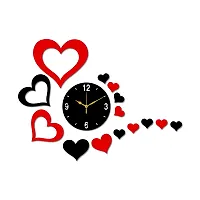 Freny Exim Black Red MDF Wooden Wall Clock for Home Office (50cm x 67cm)-103-thumb2