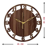 Freny Exim 10"" Inch Wooden Wall Clock (Wenge, Small Size, 25cm x 25cm)-028-thumb3