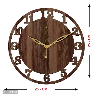 Freny Exim 10"" Inch Wooden Wall Clock (Wenge, Small Size, 25cm x 25cm)-028-thumb4