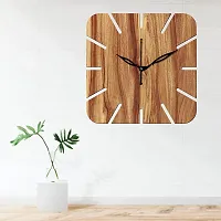 Freny Exim 10"" Inch Wooden Wall Clock (Beige, Small Size, 25cm x 25cm)-019-thumb1