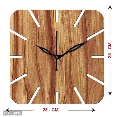 Freny Exim 10"" Inch Wooden Wall Clock (Beige, Small Size, 25cm x 25cm)-019-thumb4