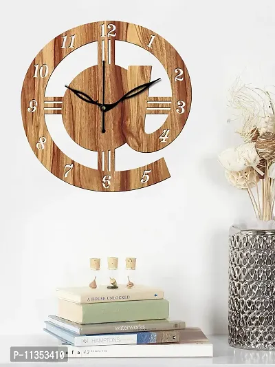 Freny Exim 10"" Inch Wooden Wall Clock (Beige, Small Size, 25cm x 25cm)-013-thumb2