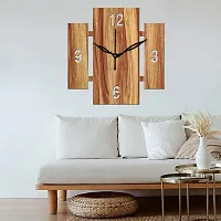 Freny Exim 12"" Inch Wooden MDF English Numeral Square Wall Clock Without Glass (Beige, 30cm x 30cm) - 14-thumb1