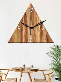 FRAVY 10 Inch MDF Wood Wall Clock for Home and Office (25Cm x 25Cm, Small Size, 030-Beige)-thumb3
