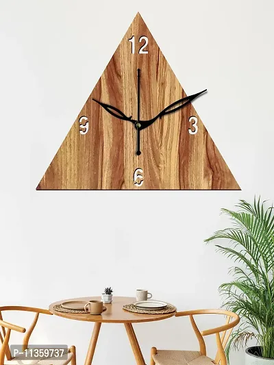 FRAVY 10 Inch MDF Wood Wall Clock for Home and Office (25Cm x 25Cm, Small Size, 030-Beige)-thumb4