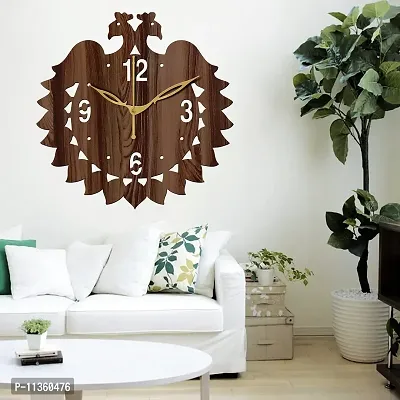 FRAVY 10 Inch MDF Wood Wall Clock for Home and Office (25Cm x 25Cm, Small Size, 047-Wenge)-thumb0