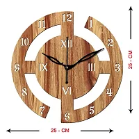 Freny Exim 10"" Inch Wooden Wall Clock (Beige, Small Size, 25cm x 25cm)-027-thumb3