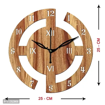 Freny Exim 10"" Inch Wooden Wall Clock (Beige, Small Size, 25cm x 25cm)-027-thumb4