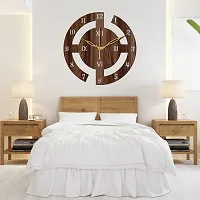 FRAVY 10 Inch MDF Wood Wall Clock for Home and Office (25Cm x 25Cm, Small Size, 027-Wenge)-thumb4