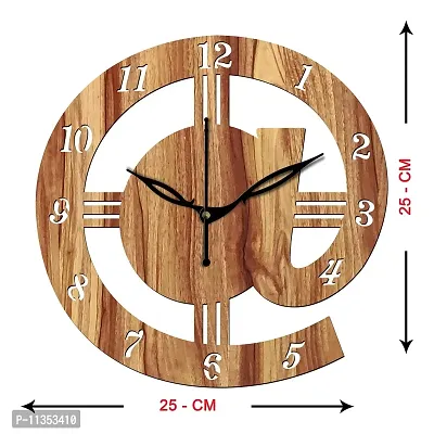 Freny Exim 10"" Inch Wooden Wall Clock (Beige, Small Size, 25cm x 25cm)-013-thumb4