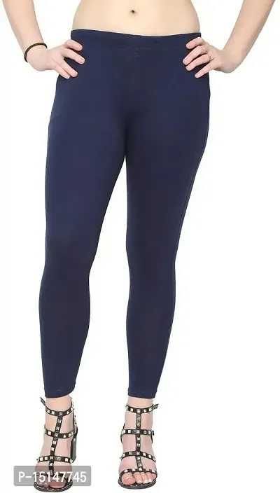 Buy PGS Women Navy-Blue SuperSoft Cotton Lycra Pocket legging- XXL