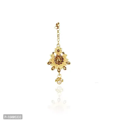 Maayeri Jewels Trendy Gold Choker with Elegant Stones Jewellery Sets with Earrings  Mang Tika For Women-thumb4