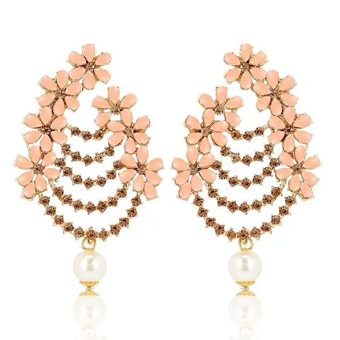 Stylish Floral Design Earrings For Women