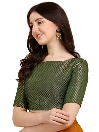 OOMPH! Jacquard Green Readymade Blouse for Women - rbbl76s-thumb1
