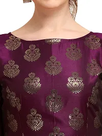 OOMPH! Jacquard Purple Readymade Blouse for Women - rbbl164s-thumb3