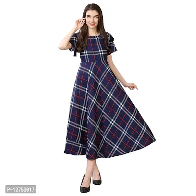 Oomph! Women's Crepe A-Line Maxi Dress - Royal Blue-thumb0