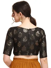 OOMPH! Jacquard Black Readymade Blouse for Women - rbbl167m-thumb2