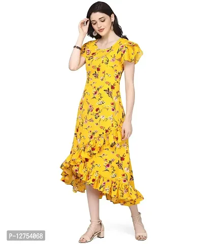 OOMPH! Women's Crepe Wrap Maxi Dress - Tuscansun Yellow-thumb2