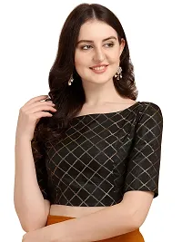 OOMPH! Jacquard Black Readymade Blouse for Women - rbbl67l_b-thumb1