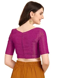 OOMPH! Jacquard Pink Readymade Blouse for Women - rbbl75s-thumb2