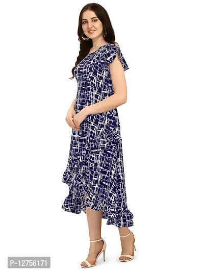 OOMPH! Women's Crepe Wrap Maxi Dress - Navy Blue (md260xl}-thumb3