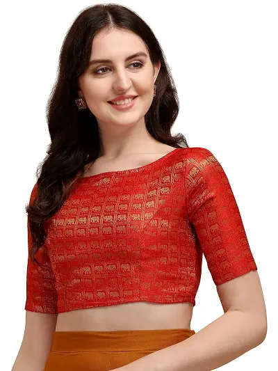 OOMPH! Jacquard Readymade Blouse for Women - rbbl136l_b