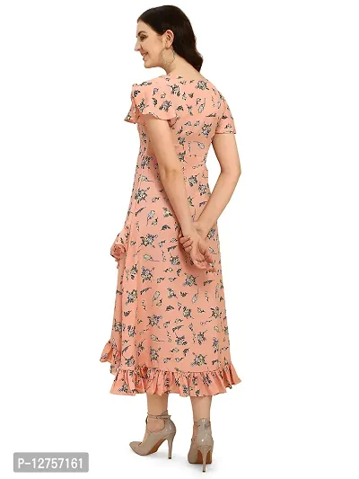 OOMPH! Women's Crepe Wrap Maxi Dress - Blush Pink (md264s}-thumb4