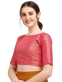 OOMPH! Jacquard Red Readymade Blouse for Women - rbbl81m-thumb1