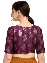 OOMPH! Jacquard Purple Readymade Blouse for Women - rbbl164s-thumb2