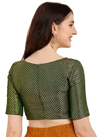 OOMPH! Jacquard Green Readymade Blouse for Women - rbbl76s-thumb2