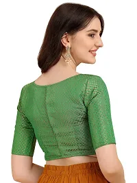 OOMPH! Jacquard Green Readymade Blouse for Women - rbbl83xxl-thumb2