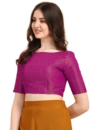 OOMPH! Jacquard Pink Readymade Blouse for Women - rbbl75s-thumb1