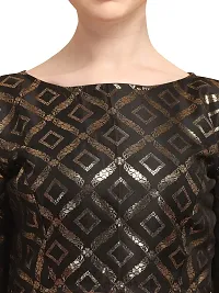 OOMPH! Jacquard Black Readymade Blouse for Women - rbbl143m-thumb3