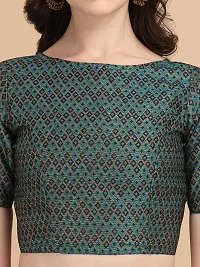 OOMPH! Women's Art Silk Jacquard 3/4 Sleeves Blouse-thumb3